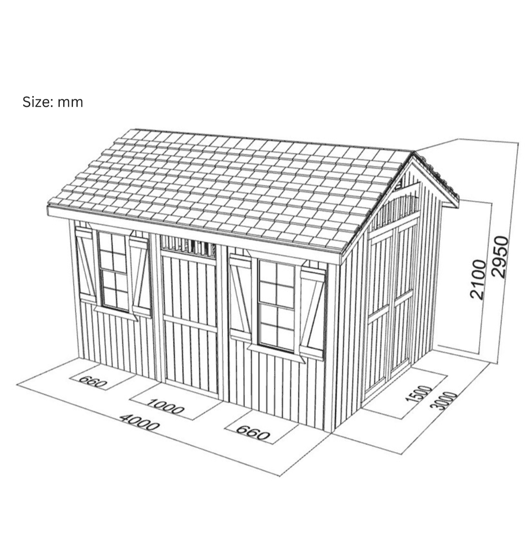 GYB-722 Log Cabin Kit (129 sq ft) - Image 2