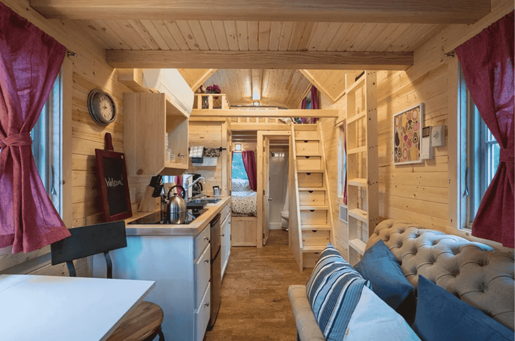 FVX-765 Tiny Mobile Home On Wheels With Bedroom, Bathroom & Kitchen (171 sq ft) - Image 2