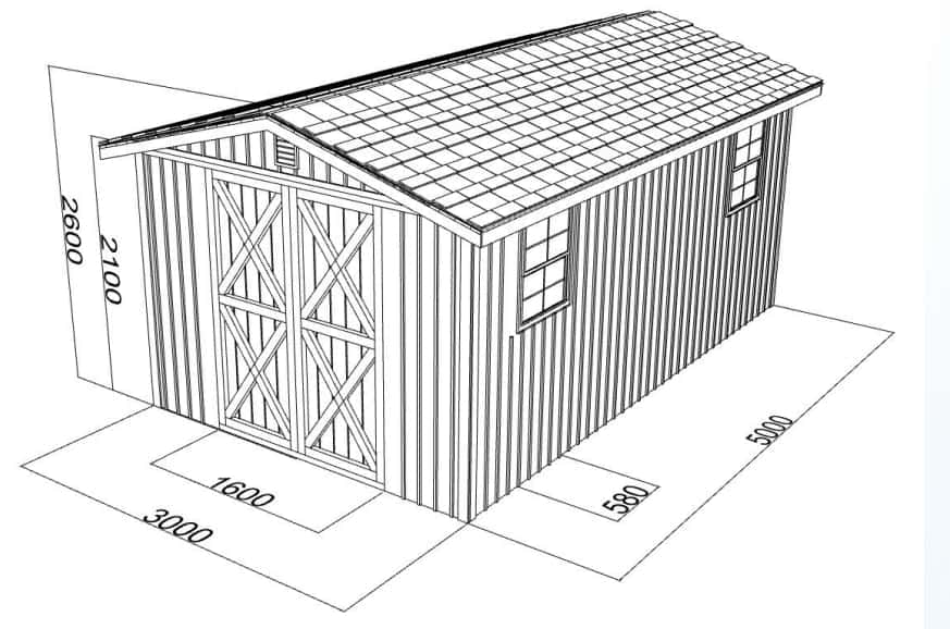 MLD-753 Small Log Cabin Kit (160 sq ft) - Image 3