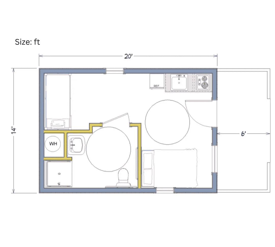 FUA-701 Tiny Wooden Home Kit (364 sq ft) - Image 3