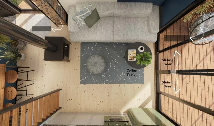 164-TRM Modern Eco-Friendly Wooden Kit Home With Bedroom, Bathroom & Kitchen (468 sq ft) - Image 5