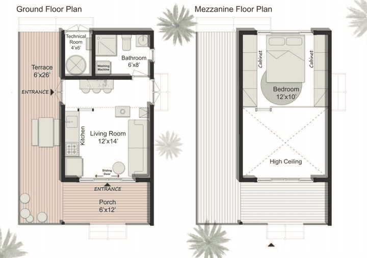 164-TRM Modern Eco-Friendly Wooden Kit Home With Bedroom, Bathroom & Kitchen (468 sq ft) - Image 4