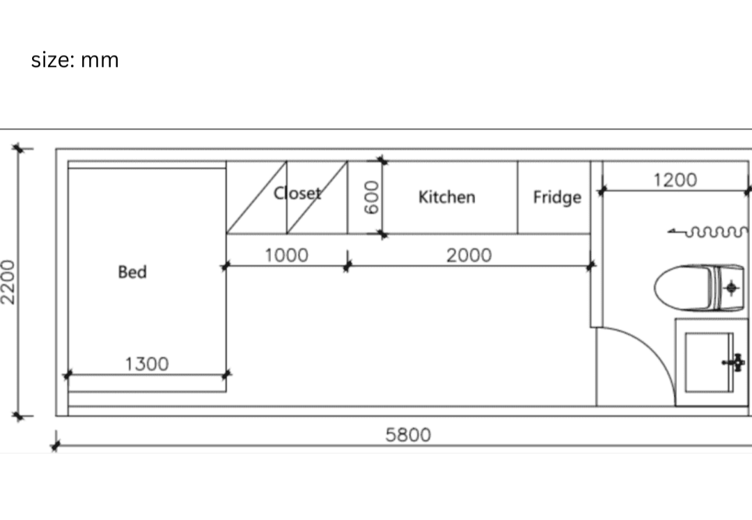 GW-180 Pre Built Cabin with Bathroom And Kitchen (137sqft) - Image 3