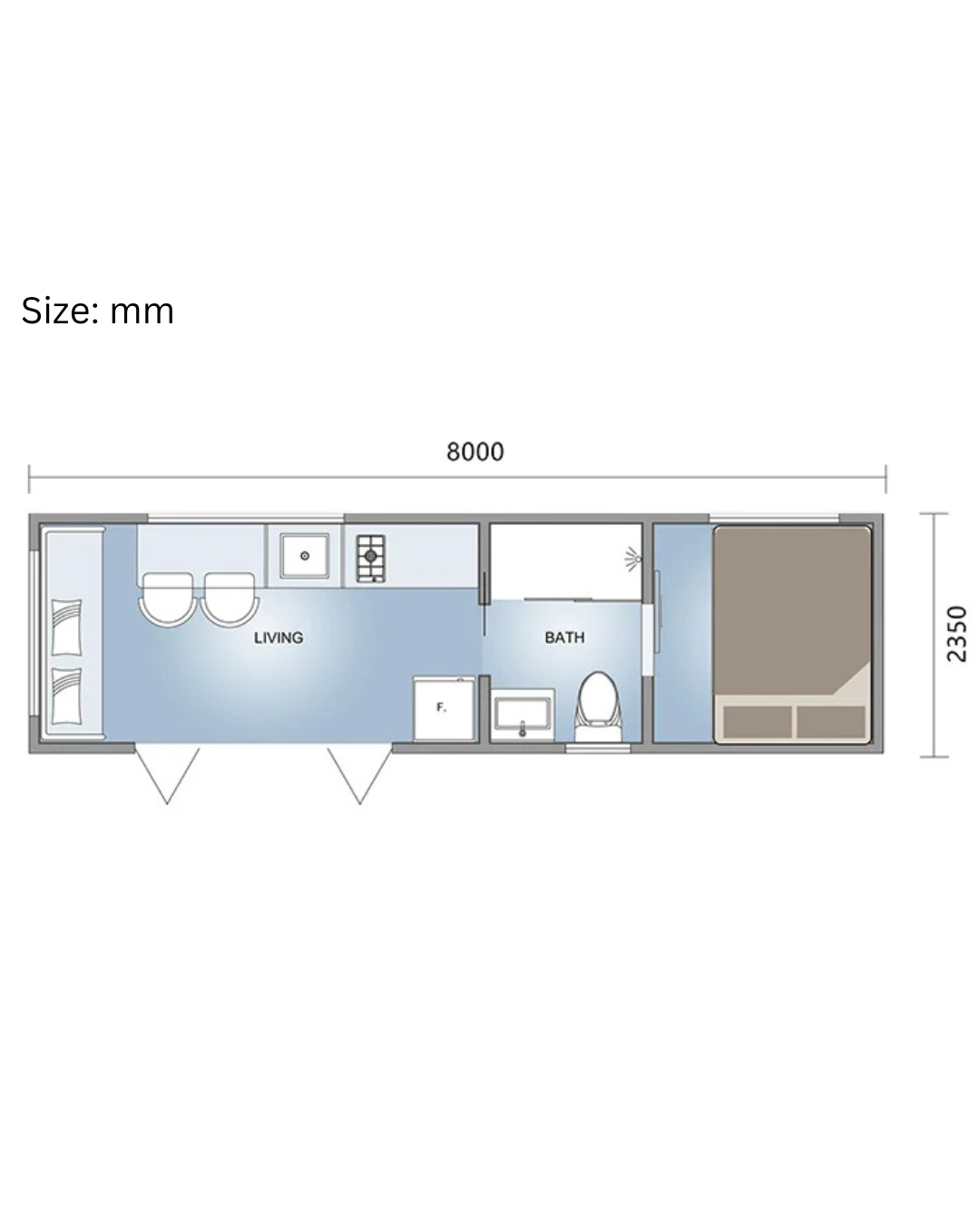 SDP-040 Pre Built Tiny Home With Bedroom, Bathroom & Kitchen (203 Sq Ft) - Image 3