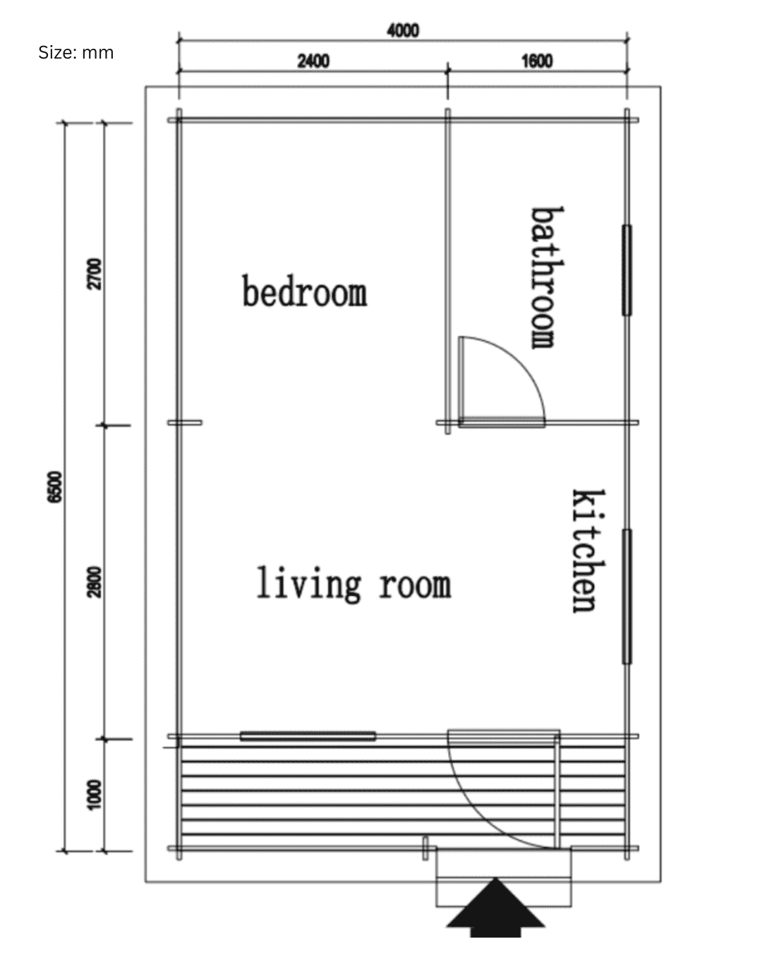 FGT-155 Small Cabin Kit With Bedroom, Bathroom and Kitchen (280sqft) - Image 3